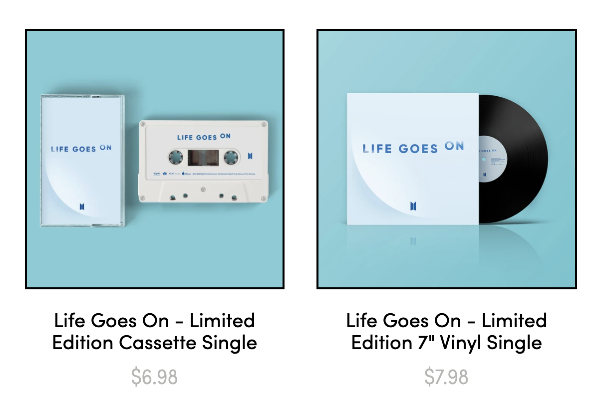 BTS 「LIFE GOES ON」7インチレコード【公式グッズ】 公式】BTS 「LIFE GOES ON」7インチレコード - メルカリ